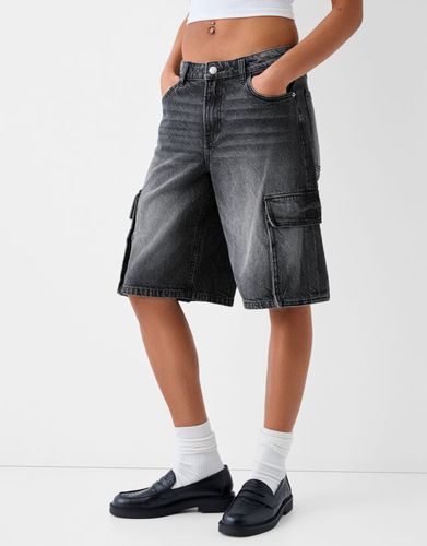 Bermuda Denim Baggy Cargo Bskteen 34 - Bershka - Modalova