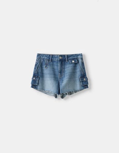 Short Denim Cargo Mujer 36 - Bershka - Modalova