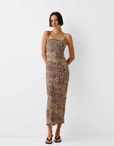 Vestido Midi Print Mujer M - Bershka - Modalova