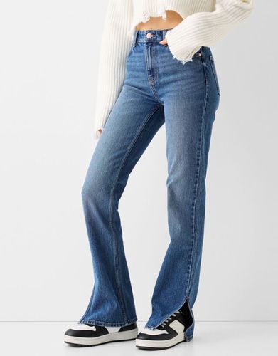 Jeans Flare Confort Abertura Lateral Mujer 34 - Bershka - Modalova