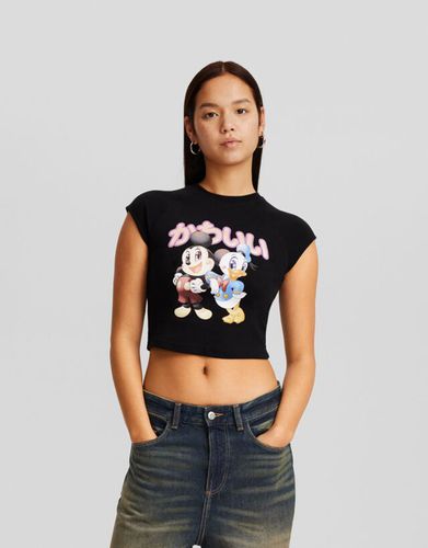 Camiseta Mickey & Donald Manga Corta Print Mujer L - Bershka - Modalova