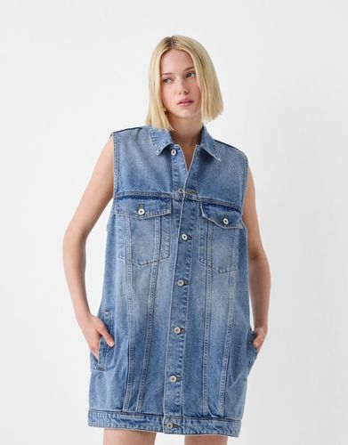 Chaleco Denim Oversize Mujer M - Bershka - Modalova