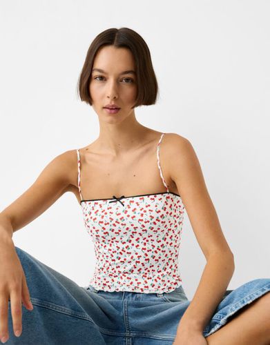 Top Tirantes Detalle Lazo Mujer L - Bershka - Modalova