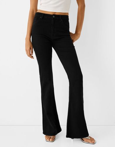 Bershka Jeans Flare Mujer 38 Negro - Bershka - Modalova