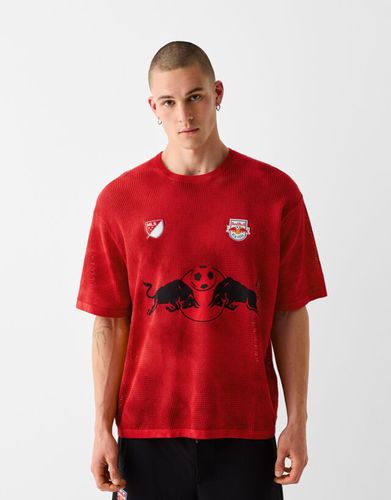 Camiseta New York Red Bulls Mesh Tie Dye Hombre L - Bershka - Modalova