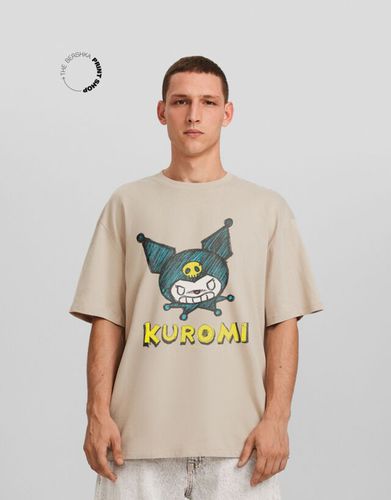 Camiseta Kuromi Manga Corta Boxy Fit Print Hombre L - Bershka - Modalova