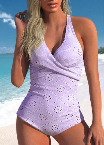 Jacquard Light Purple One Piece Swimwear - unsigned - Modalova