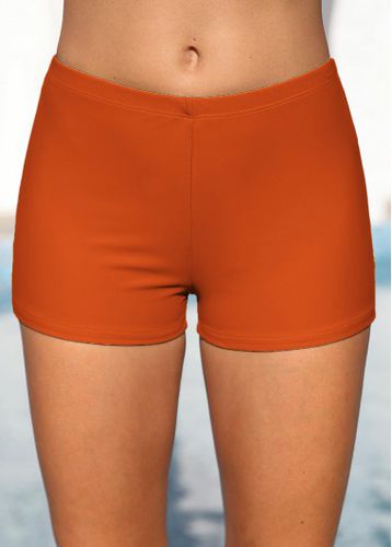 Mid Waisted Orange Skinny Swim Shorts - unsigned - Modalova