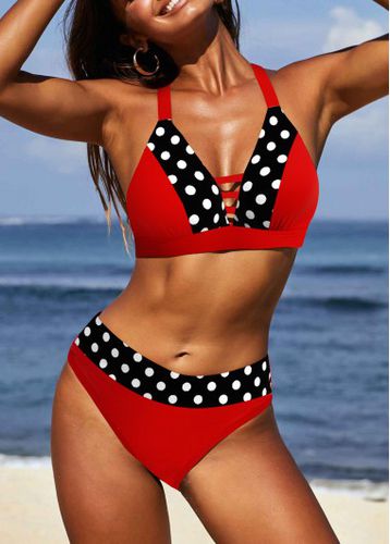 Polka Dot Red Bikini Set - unsigned - Modalova