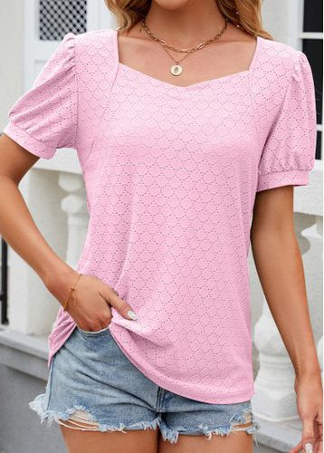 Pink Lightweight Short Sleeve T Shirt - unsigned - Modalova