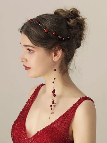Wedding Headpiece Headwear Earrings Metal Bridal Hair Accessories - milanoo.com - Modalova