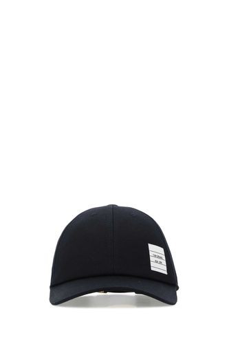 Midnight Blue Cotton Baseball Cap Self: Cappelli - Men - Thom Browne - Modalova