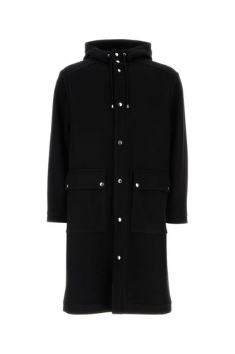 Black Wool Blend Parka Exterior: Virgin Nylon Giubbini - Men - Aspesi - Modalova