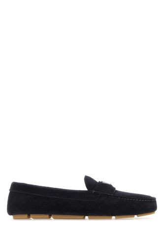Dark Blue Suede Loafers Mocassini - Men - Prada - Modalova