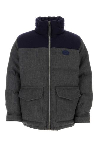 Dark Grey Wool Blend Down Jacket Piumini - Men - Gucci - Modalova