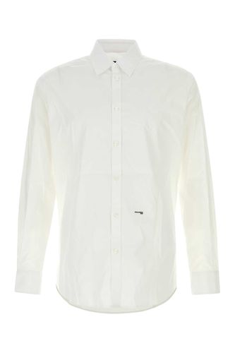 Stretch Poplin Shirt Exterior: Cotton Elastane Camicie - Men - Dsquared2 - Modalova