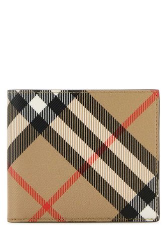 Printed E-Canvas Wallet Polyurethane Polyester Cotton Portafogli - Men - Burberry - Modalova