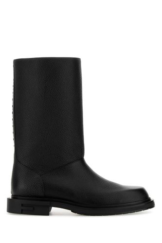 Black Leather Frame Boots Stivali - Men - Fendi - Modalova