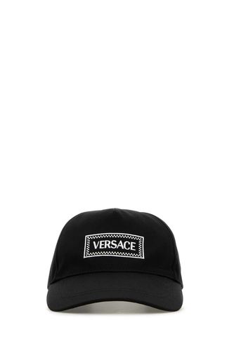 Black Cotton Baseball Cap Cappelli - Men - Versace - Modalova