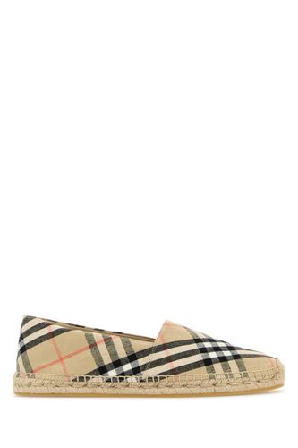 Embroidered Canvas Espadrilles Linen Elastane Espadrillas - Men - Burberry - Modalova