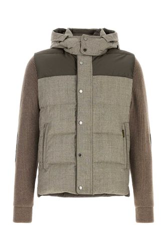 Cappuccino Wool Bensa Down Jacket Piumini - Men - Moorer - Modalova