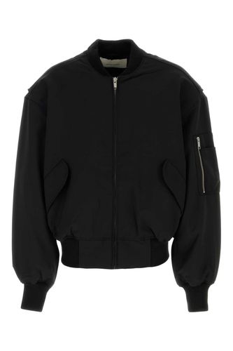 Black Stretch Polyester Blend Bomber Jacket Giubbini - Unisex - Entire Studios - Modalova