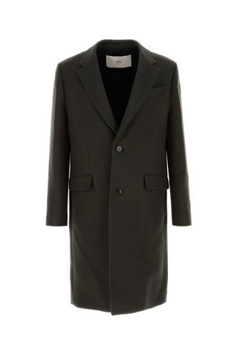 AMI Paris Anthracite Coat - AMI Paris - Modalova