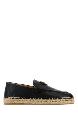 Black Leather Vlogo Espadrilles Espadrillas - Men - Valentino Garavani - Modalova