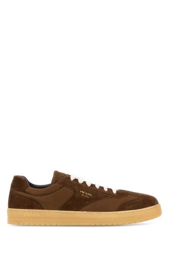 Brown Suede E Re-Nylon Sneakers - Men - Prada - Modalova
