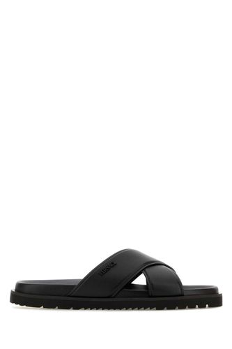 Leather Slippers - Men - Versace - Modalova