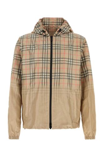 Printed Viscose Blend Bomber Jacket Polyester Giubbini - Men - Burberry - Modalova