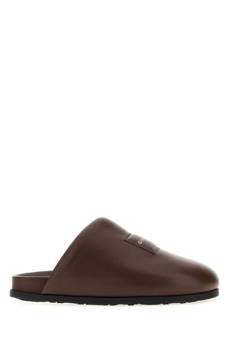 Chocolate Leather Slippers - Men - Givenchy - Modalova