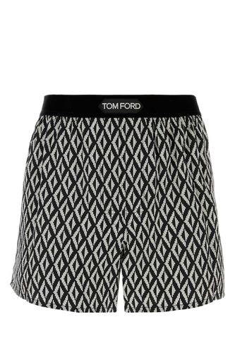 Printed Stretch Satin Boxer Se Ea Intimo - Men - Tom Ford - Modalova