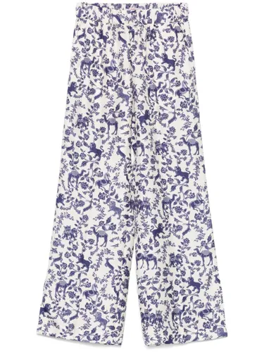 Alberto Biani Printed Silk Trousers - Alberto Biani - Modalova