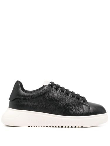 Emporio Armani Leather Sneakers - Emporio Armani - Modalova