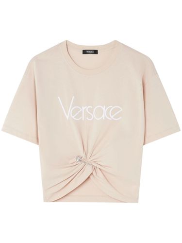 Versace Logo Cotton T-Shirt - Versace - Modalova