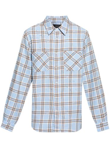 Amiri Checkered Print Cotton Shirt - Amiri - Modalova