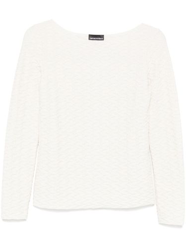 Jacquard Boat-Neck Top - Emporio Armani - Modalova