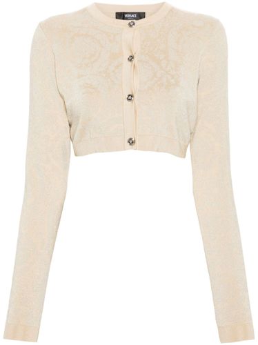 Barocco Texture Cropped Cardigan - Versace - Modalova
