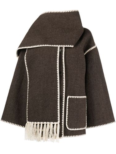 Embroidered Scarf Wool Jacket - TOTEME - Modalova