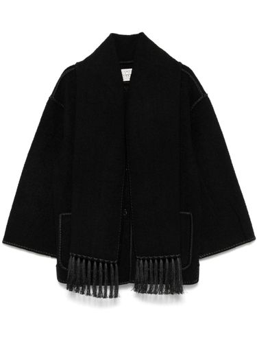 Embroidered Scarf Wool Jacket - TOTEME - Modalova
