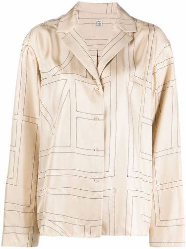 TOTEME Monogram Silk Shirt - TOTEME - Modalova