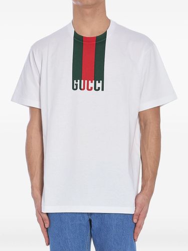 Gucci Web Detail Cotton T-Shirt - Gucci - Modalova