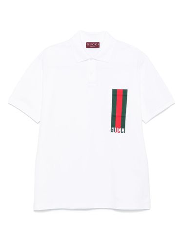 Gucci Web Detail Cotton Polo Shirt - Gucci - Modalova