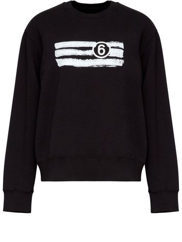 Printed Cotton Sweatshirt - MM6 Maison Margiela - Modalova