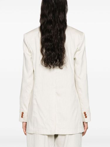 Striped Single-breasted Blazer Jacket - Alysi - Modalova