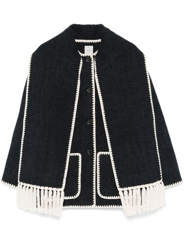 Embroidered Scarf Wool Jacket - TOTEME - Modalova