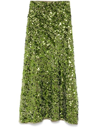 GANNI Velvet Sequined Skirt - GANNI - Modalova