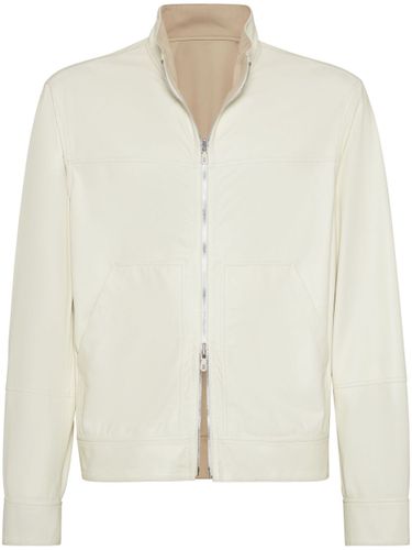 Reversible Leather Bomber Jacket - Brunello Cucinelli - Modalova