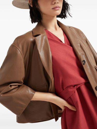 Wrap Effect Linen Dress - Brunello Cucinelli - Modalova